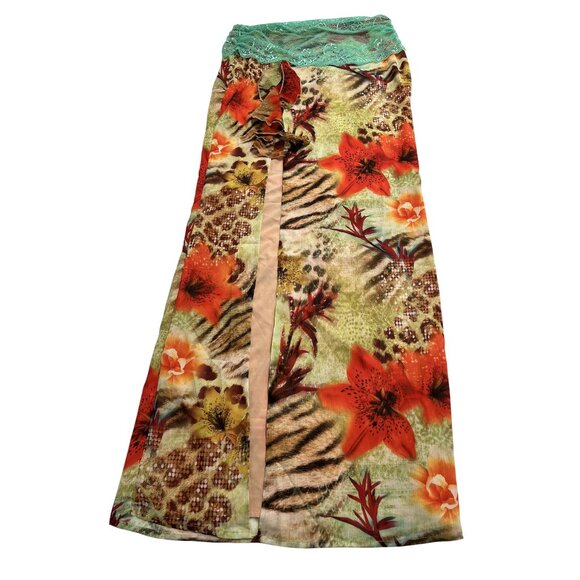 Outcast Minori Maxi Skirt in Tigerlily - Picture 1 of 4